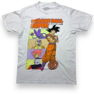Dragonball Z Mens Medium Shirt Short Sleeve Anime Graphic Tee Shirt White Shirt